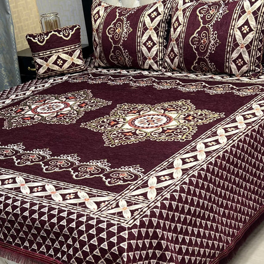 PREMIUM 4PC VELVET JAQUARD BEDSHEET