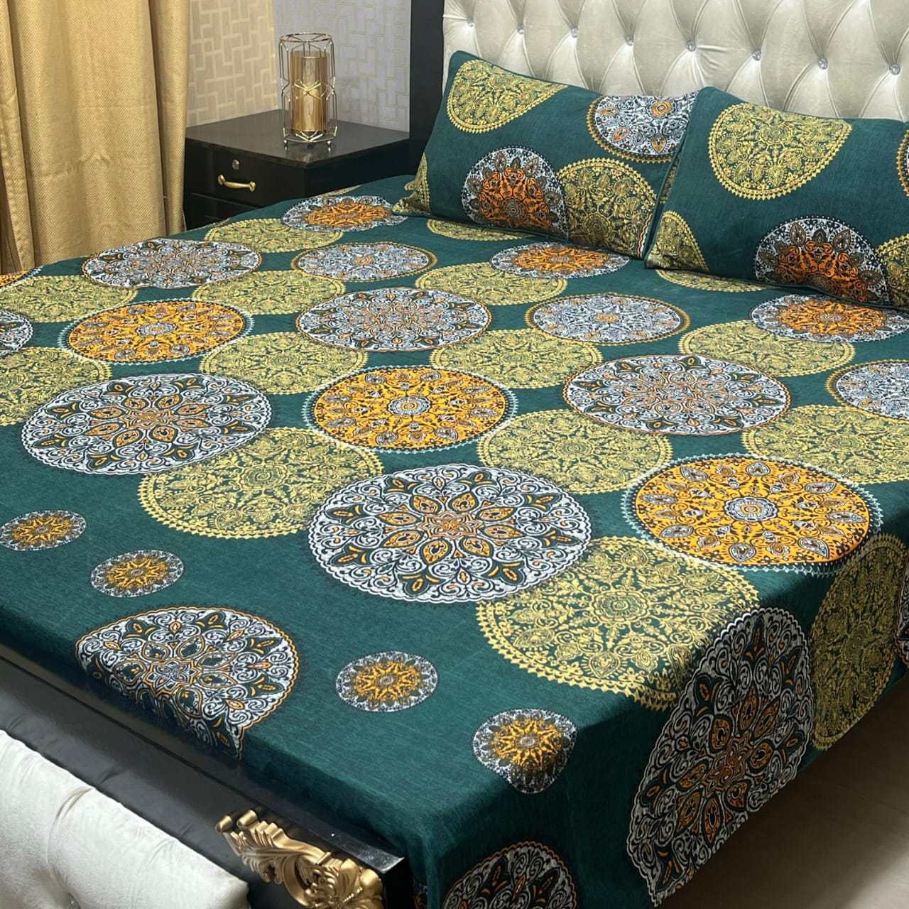 PREMIUM 3D CRYSTAL COTTON DOUBLE BEDSHEET