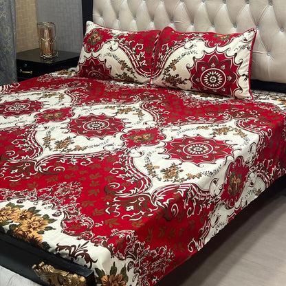 PREMIUM 3D CRYSTAL COTTON DOUBLE BEDSHEET