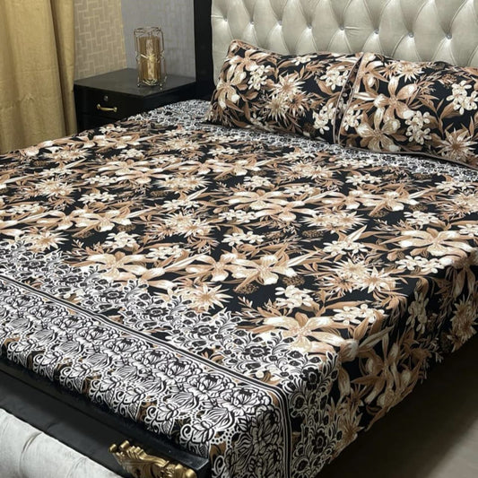 PREMIUM 3D CRYSTAL COTTON DOUBLE BEDSHEET