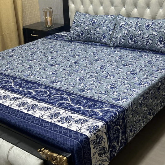 PREMIUM 3D CRYSTAL COTTON DOUBLE BEDSHEET