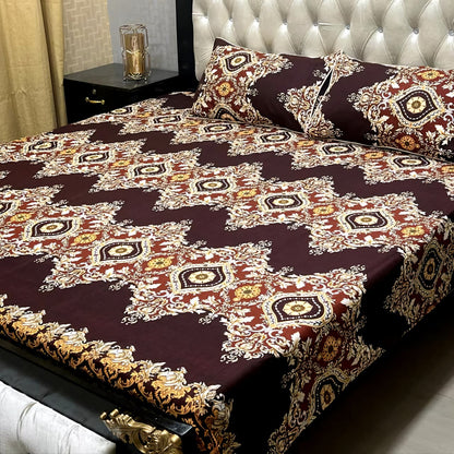 PREMIUM 3D CRYSTAL COTTON DOUBLE BEDSHEET