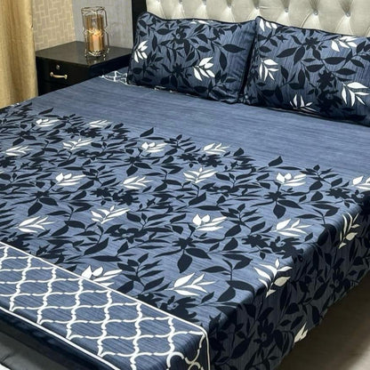 PREMIUM 3D CRYSTAL COTTON DOUBLE BEDSHEET