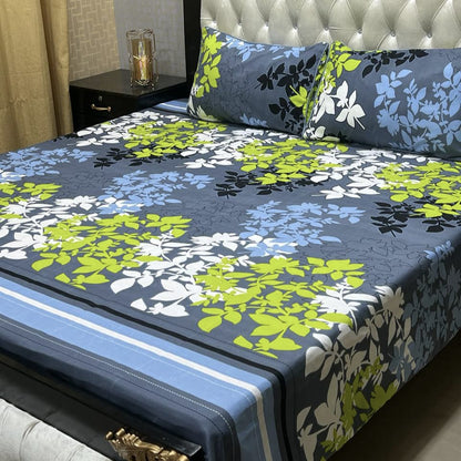PREMIUM 3D CRYSTAL COTTON DOUBLE BEDSHEET