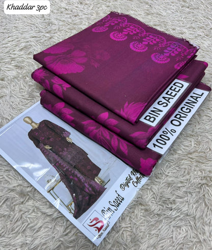 PREMIUM BIN SAEED KHADDAR 3PC SUIT