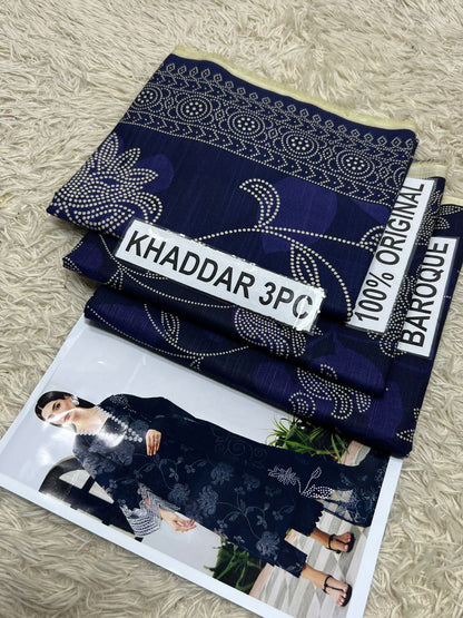 PREMIUM BROQUE KHADDAR 3PC SUIT