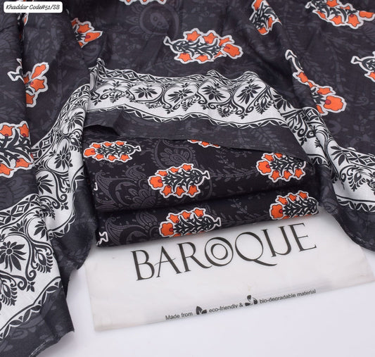 PREMIUM BAROQUE KHADDAR 3PC SUIT