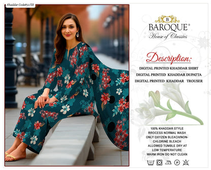 PREMIUM BAROQUE KHADDAR 3PC SUIT