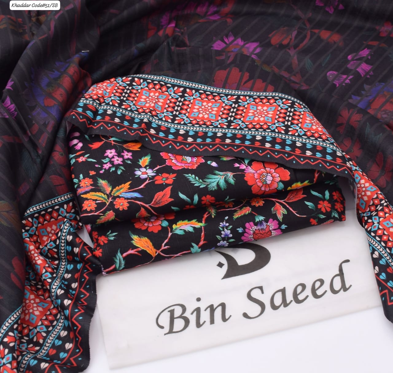 PREMIUM BIN SAEED KHADDAR 3PC SUIT