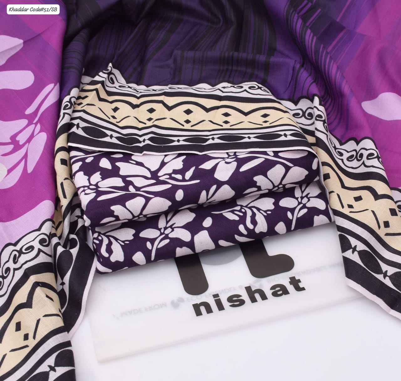 PREMIUM NISHAT KHADDAR 3PC SUIT