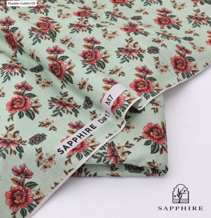 SAPPHIRE | UNSTITCHED 2 PIECE KHADDAR PRINTED SUIT