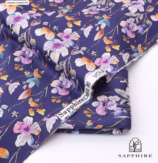 SAPPHIRE | UNSTITCHED 2 PIECE KHADDAR PRINTED SUIT