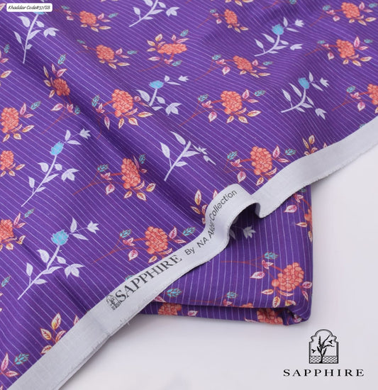 SAPPHIRE | UNSTITCHED 2 PIECE KHADDAR PRINTED SUIT