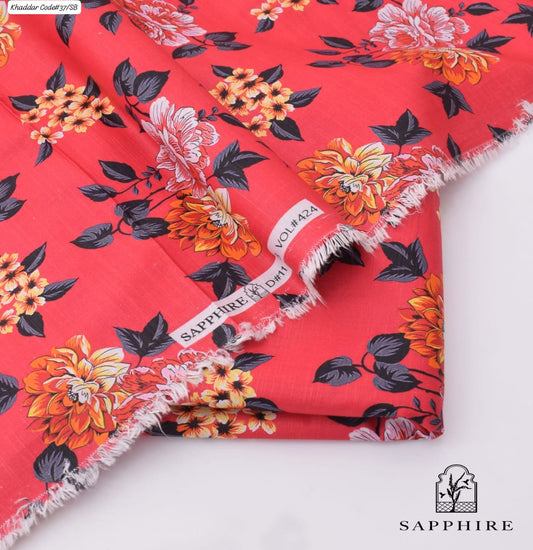 SAPPHIRE | UNSTITCHED 2 PIECE KHADDAR PRINTED SUIT