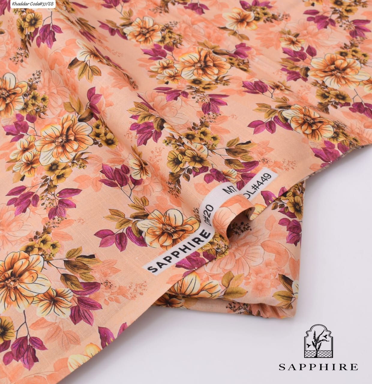 SAPPHIRE | UNSTITCHED 2 PIECE KHADDAR PRINTED SUIT