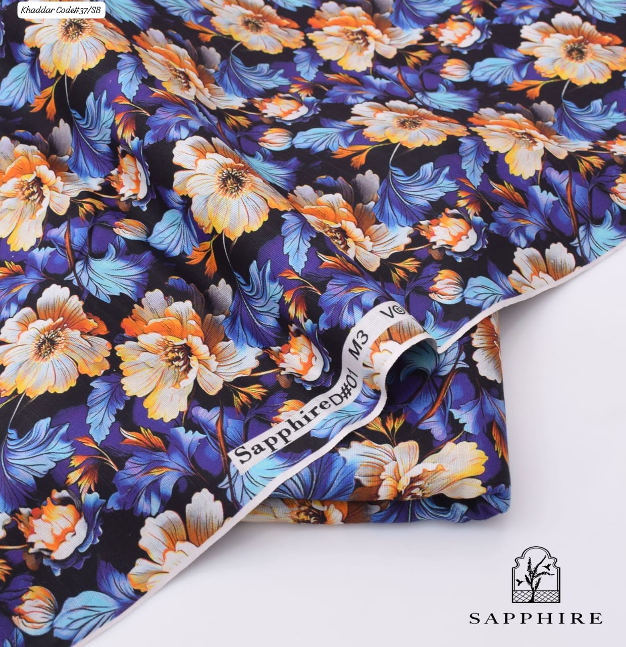 SAPPHIRE | UNSTITCHED 2 PIECE KHADDAR PRINTED SUIT