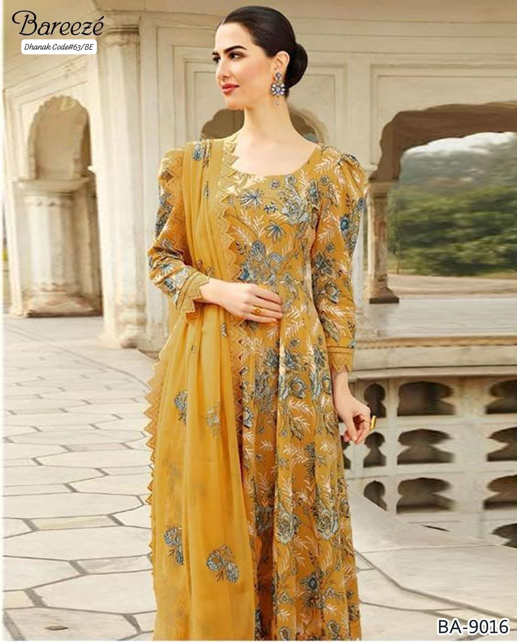 BAREEZE EXCLUSIVE EMBROIDERED DHANAK UNSTITCHED 3PC SUIT