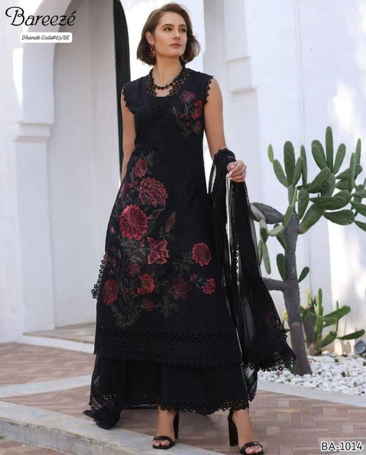 BAREEZE EXCLUSIVE EMBROIDERED DHANAK UNSTITCHED 3PC SUIT