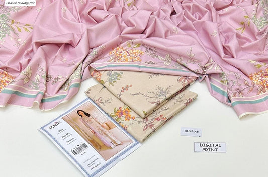 DHANAK | 3 PIECE DIGITAL PRINT UNSTITCHED WINTER SUIT