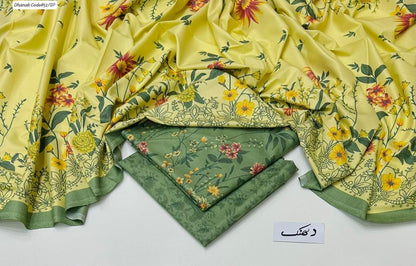 DHANAK | 3 PIECE DIGITAL PRINT UNSTITCHED WINTER SUIT