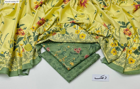 DHANAK | 3 PIECE DIGITAL PRINT UNSTITCHED WINTER SUIT