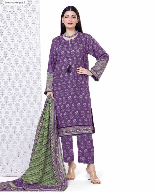 DHANAK | 3 PIECE DIGITAL PRINT UNSTITCHED WINTER SUIT