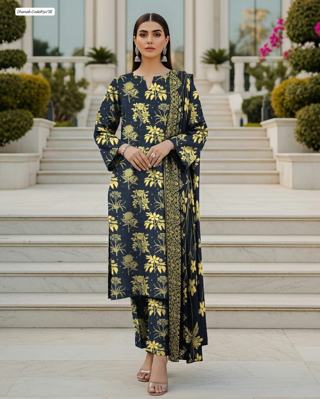 DHANAK | 3 PIECE DIGITAL PRINT UNSTITCHED WINTER SUIT