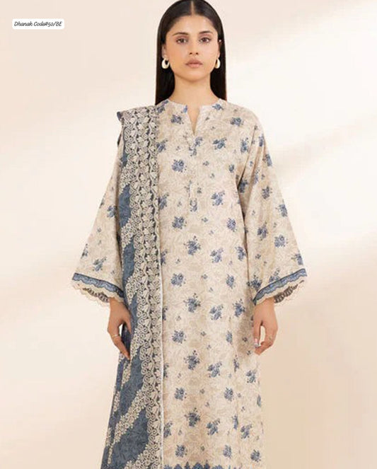 DHANAK | 3 PIECE DIGITAL PRINT UNSTITCHED WINTER SUIT