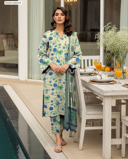 DHANAK | 3 PIECE DIGITAL PRINT UNSTITCHED WINTER SUIT