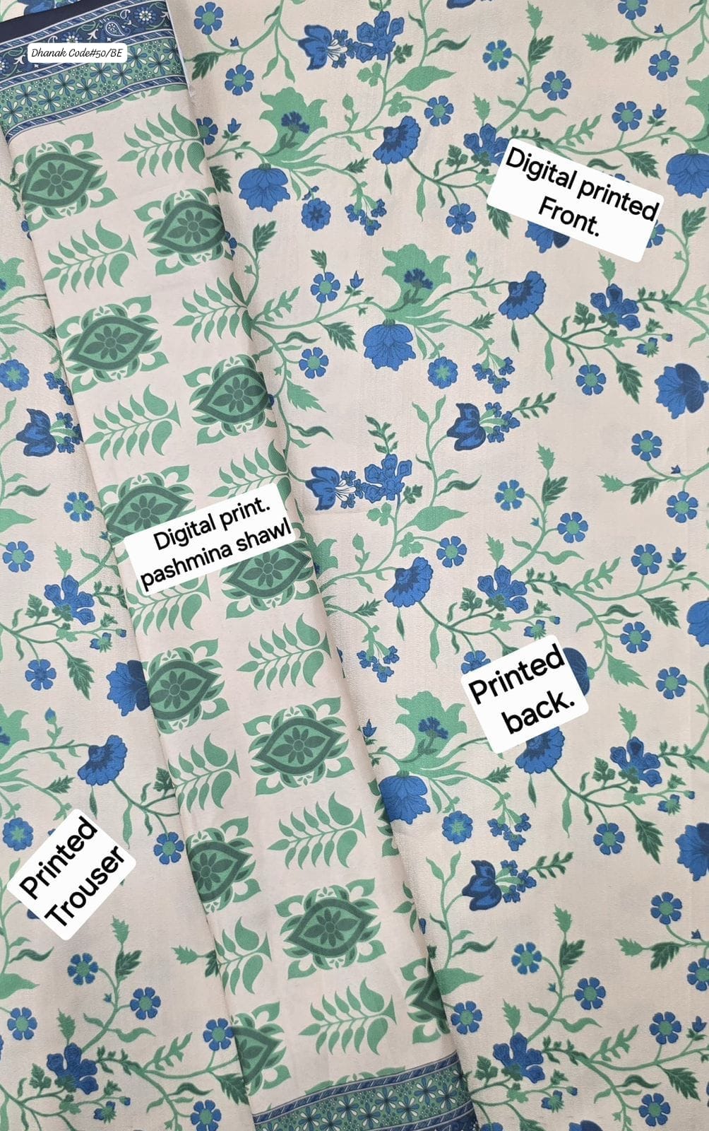 DHANAK | 3 PIECE DIGITAL PRINT UNSTITCHED WINTER SUIT