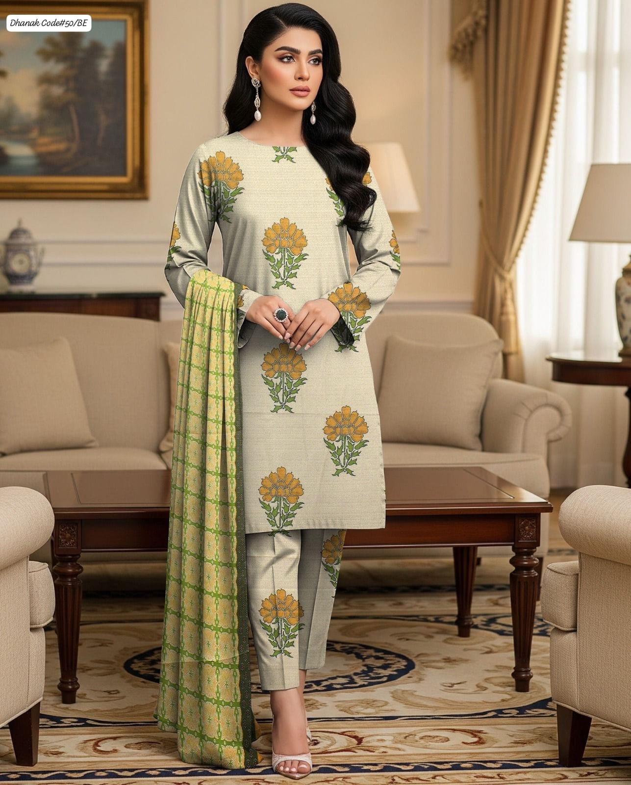 DHANAK | 3 PIECE DIGITAL PRINT UNSTITCHED WINTER SUIT