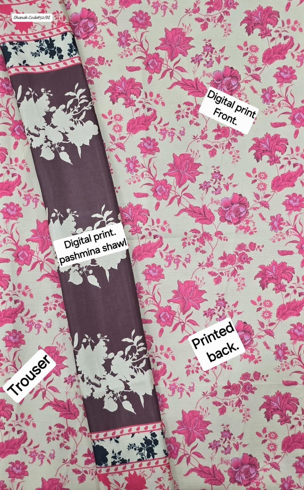 DHANAK | 3 PIECE DIGITAL PRINT UNSTITCHED WINTER SUIT