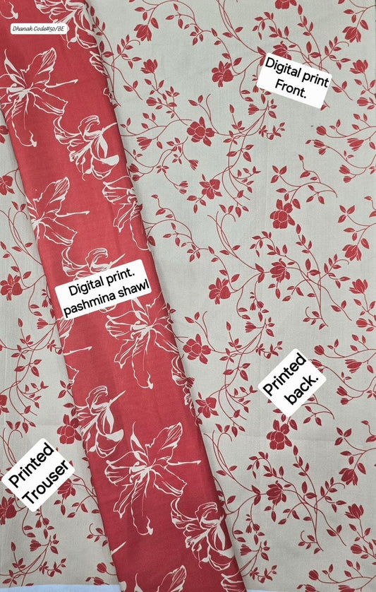 DHANAK | 3 PIECE DIGITAL PRINT UNSTITCHED WINTER SUIT