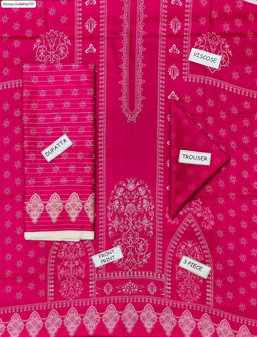 H-M- PREMIUM VISCOSE DIGITAL PRINT 3 PIECE SUIT