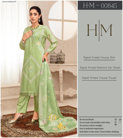 H-M- PREMIUM VISCOSE DIGITAL PRINT 3 PIECE SUIT