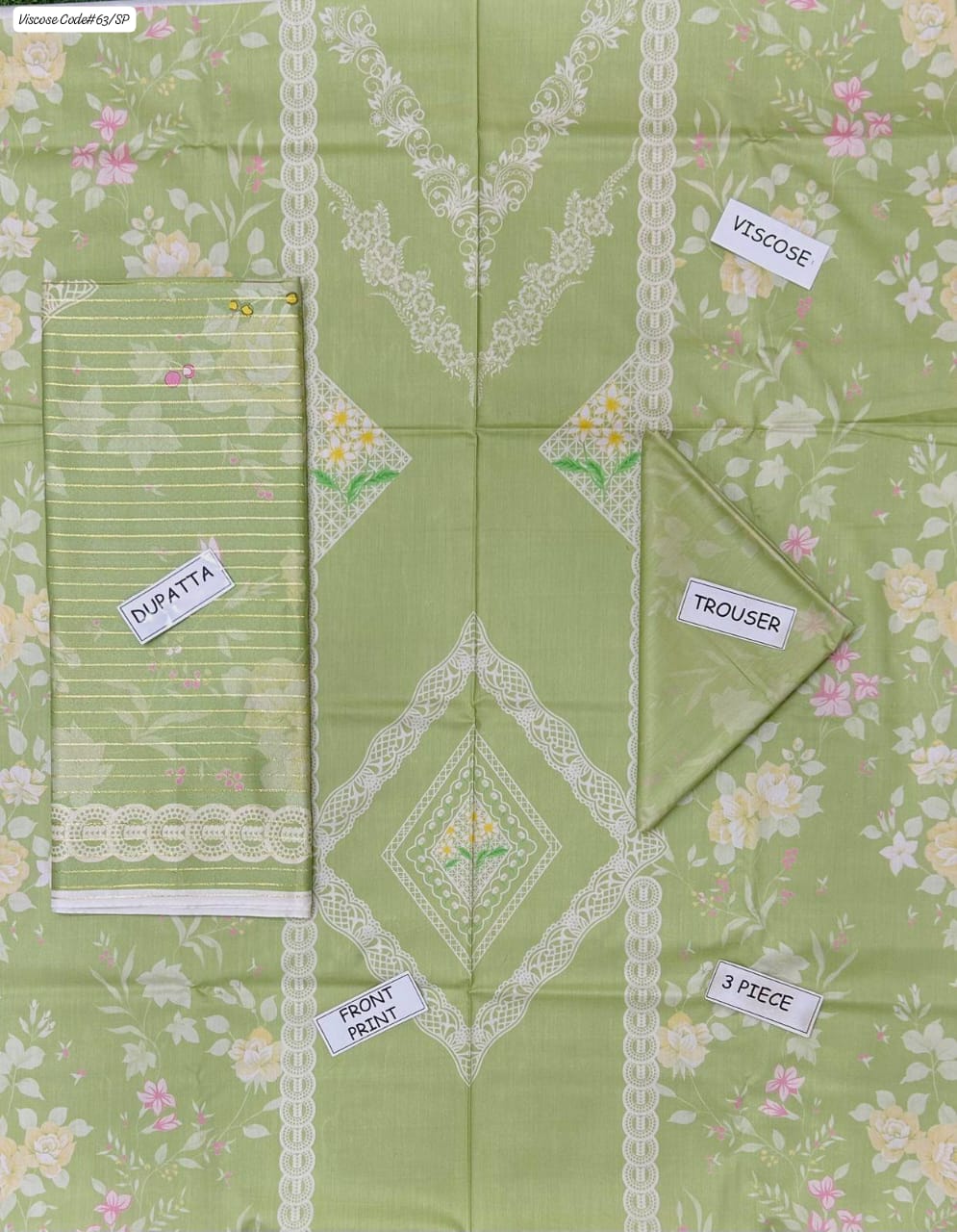 H-M- PREMIUM VISCOSE DIGITAL PRINT 3 PIECE SUIT