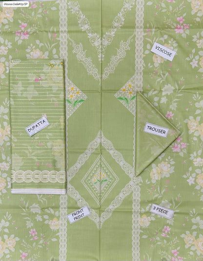H-M- PREMIUM VISCOSE DIGITAL PRINT 3 PIECE SUIT