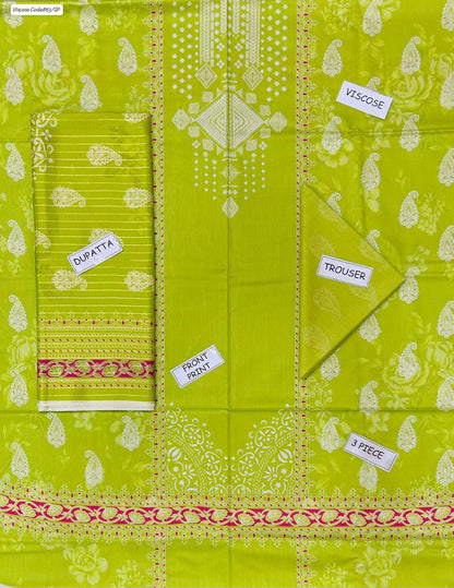 H-M- PREMIUM VISCOSE DIGITAL PRINT 3 PIECE SUIT