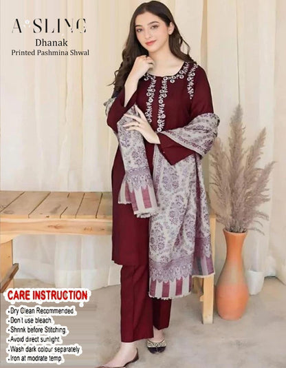 PREMIUM AISLING DHANAK 3PC DIGITAL PRINT SUIT