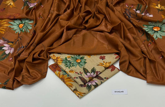 PREMIUM KHADDAR 3 PIECEC SUIT