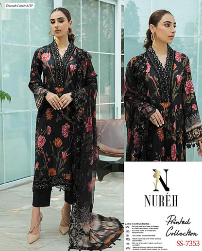 NUREH | DHANAK 3 PIECE DIGITAL PRINT UNSTITCHED WINTER SUIT