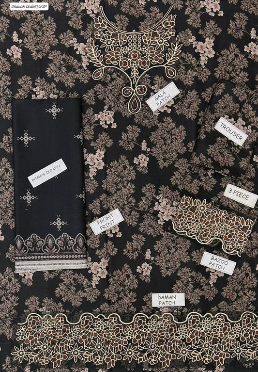 IZNIK | DHANAK 3 PIECE DIGITAL PRINT UNSTITCHED WINTER SUIT