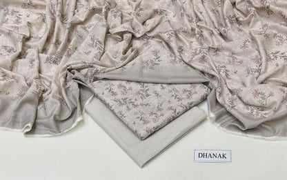 DHANAK 3 PIECE DIGITAL PRINT UNSTITCHED WINTER SUIT