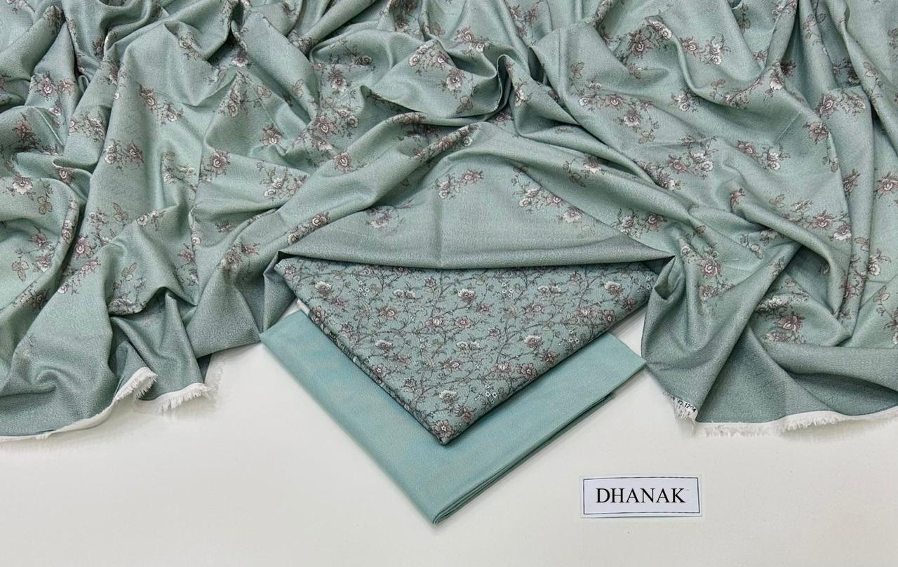 DHANAK 3 PIECE DIGITAL PRINT UNSTITCHED WINTER SUIT