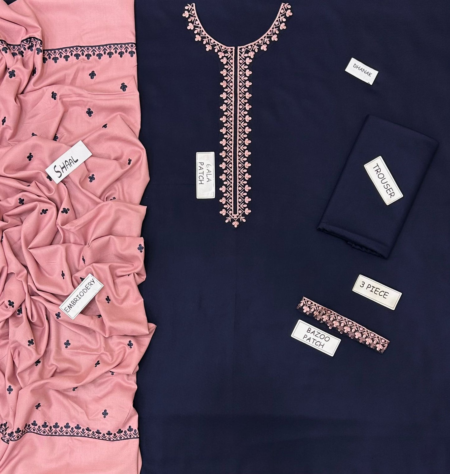 AISLING PREMIUM EMBROIDERED DHANAK UNSTITCHED 3PC SUIT