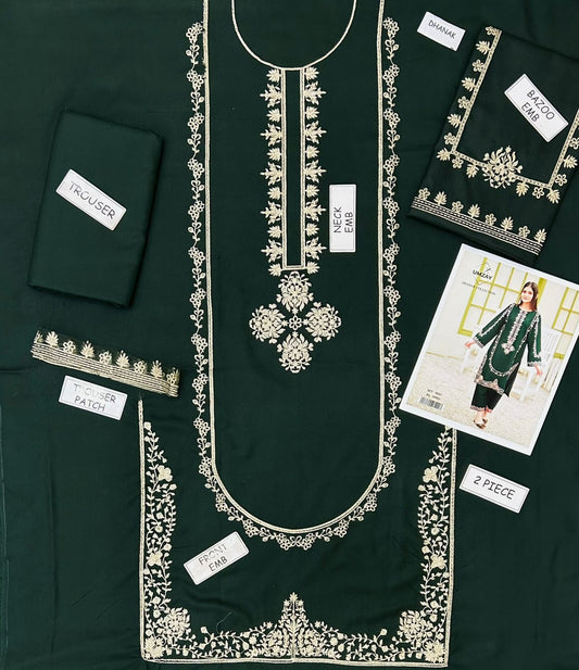 UMZAY PREMIUM EMBROIDERED DHANAK UNSTITCHED 2PC SUIT