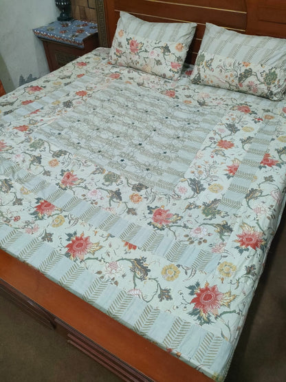 PREMIUM KINGSIZE 3PIECE COTTON SATIN BEDSHEET