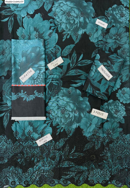 BAROQUE | KHADDAR 3 PIECE EMBROIDED UNSTITCHED WINTER SUIT