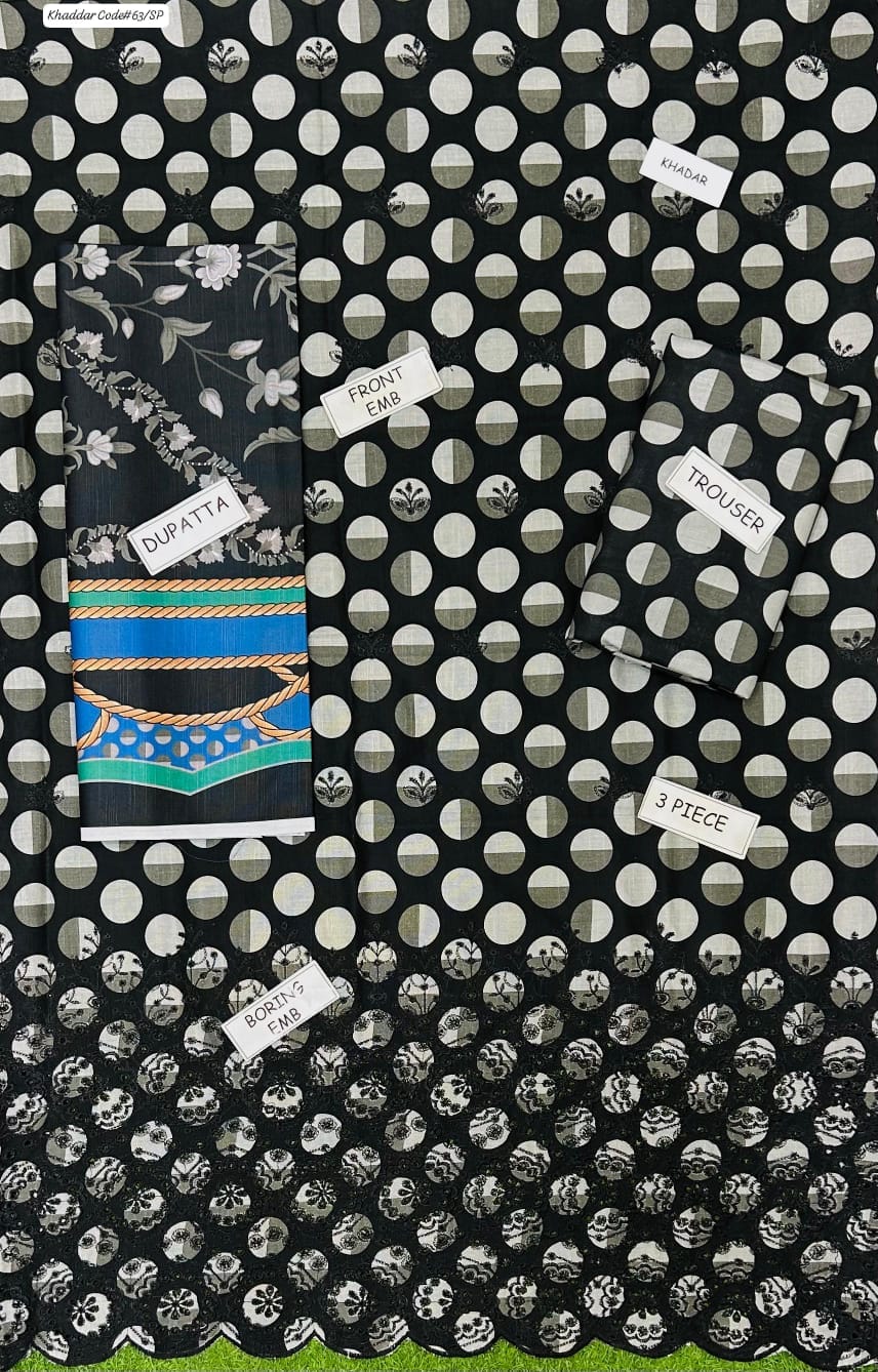 BAROQUE | KHADDAR 3 PIECE EMBROIDED UNSTITCHED WINTER SUIT