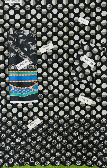 BAROQUE | KHADDAR 3 PIECE EMBROIDED UNSTITCHED WINTER SUIT